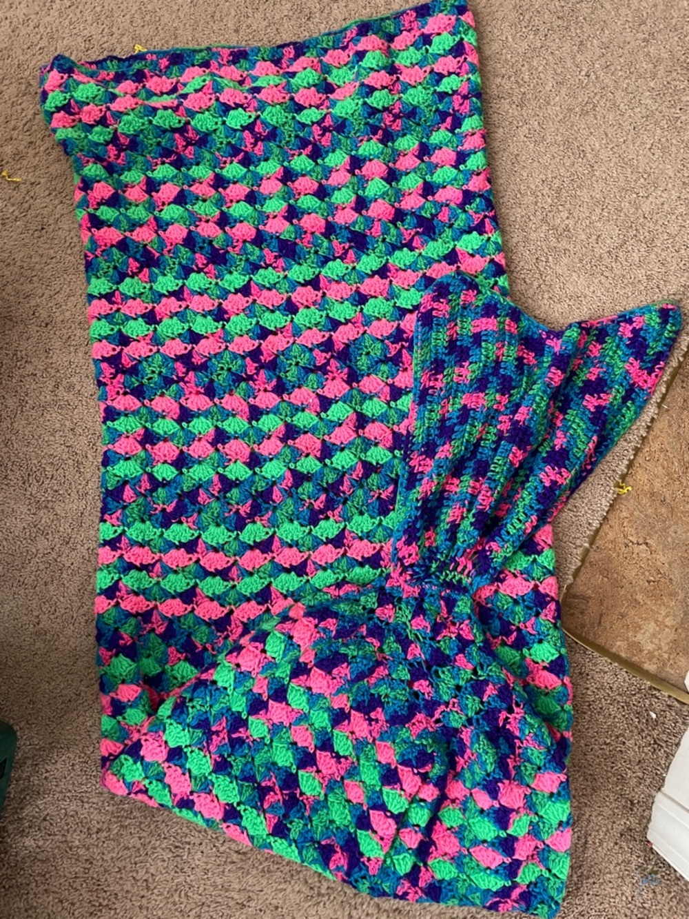 Colorful‎ Mermaid Afghan Blanket
